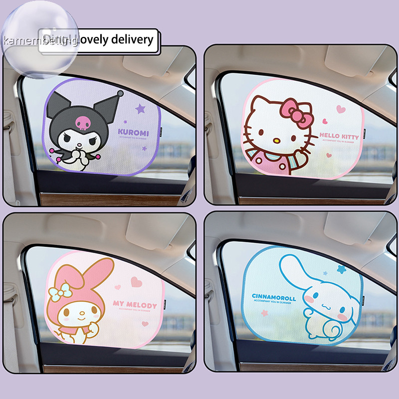 Kamembelling Kawaii Sanrio รถตาข่ายบังแดด Hello Kitty Kuromi Melody อะ ...