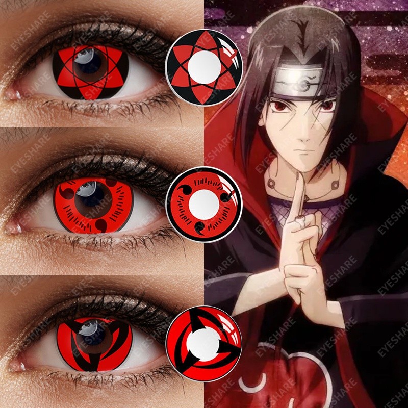 （COD）Naruto Sharinganคอนแทคเลนส์คอสเพลย์คอนแทคเลนส์สีฮาโลวีนประจำปีทิ้ง ...