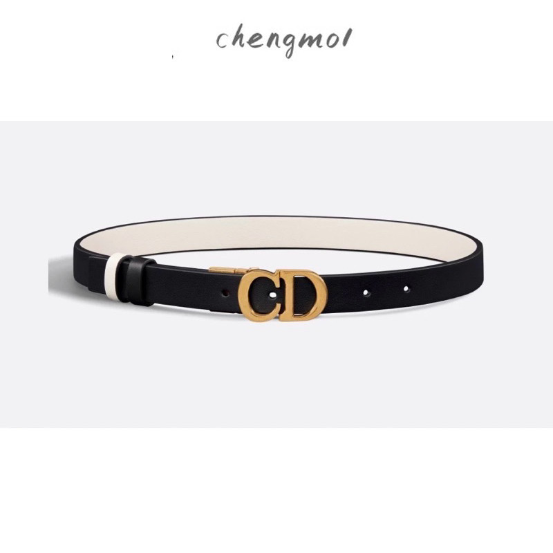 Dior CD Logo Trotter Pattern Belt y2k Dior Leather Waist Belt