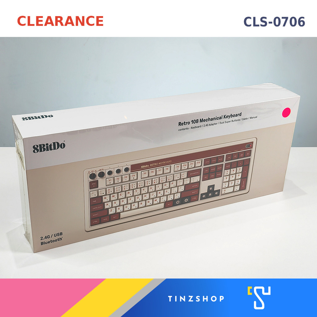 [Clearance] CLS-0706 8BitDo Retro 108 Mechanical Keyboard 85HC ...