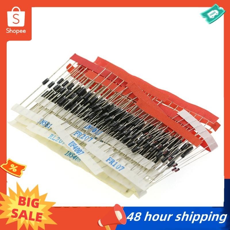 พร้อมสต็อก 200PCS Rectifier Diode ตัวอย่าง 14 ชนิด 1N5404 RL207 FR207 ...