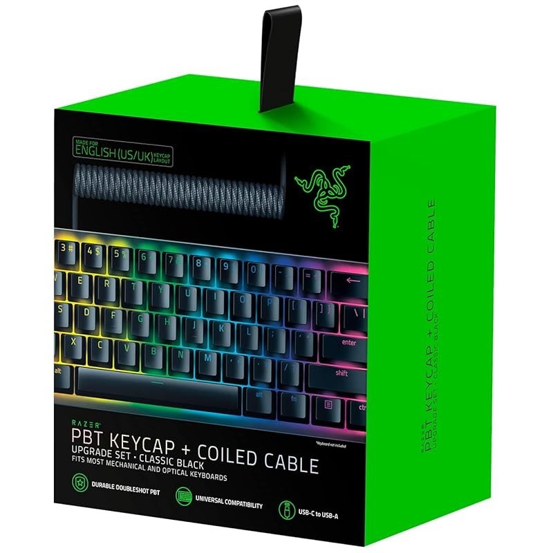 [Direct from JP]Razer PBT Keycap + Coiled Cable Upgrade Set (Various ...