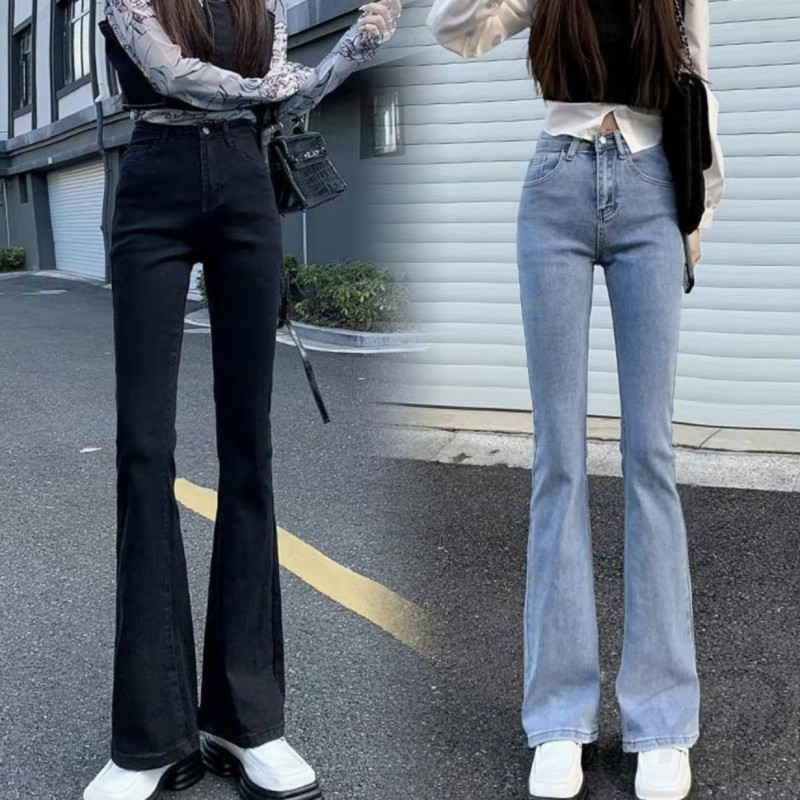 💥YH#311💥กางเกงยืนข้าม้า เอวสูง ผ้ายืด กางเกงยีนรัดรูปทรงสวย พร้อมส่งจากไทย - 2