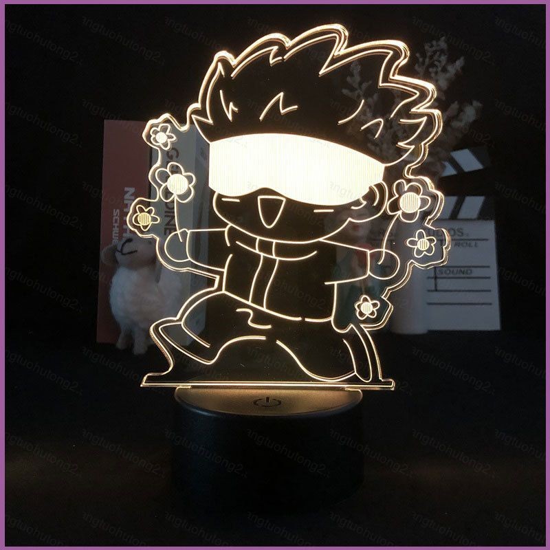HT2 Jujutsu Kaisen Night Light อะนิเมะอะคริลิค 3d โคมไฟระยะไกล LED ...