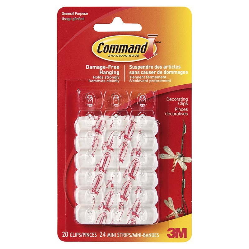 3M Command 17026 คลิปตกแต่ง Mini Wall Hook Organizer คลิปสายไฟ 17026 ...