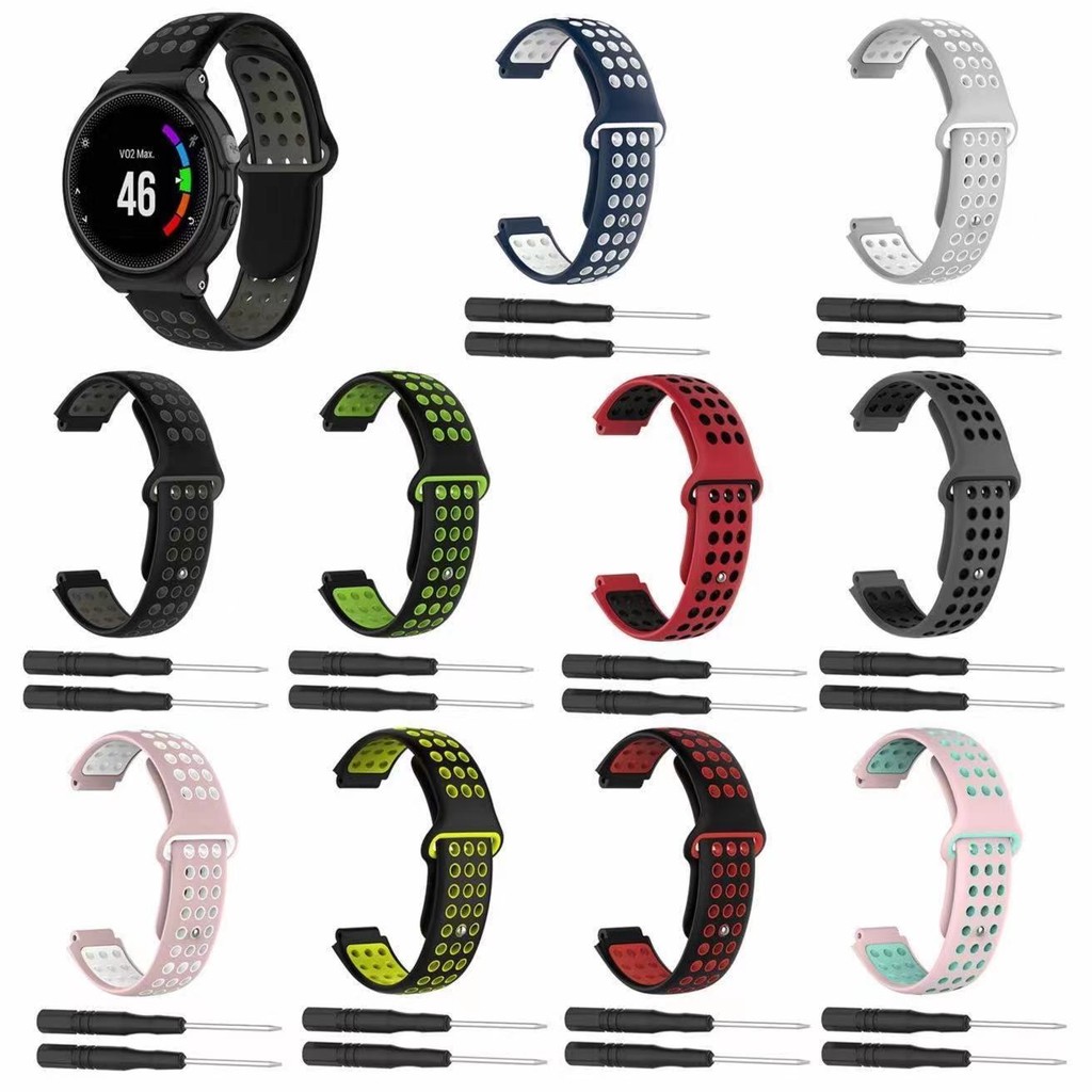 Cinturino in silicone compatibile con Garmin Forerunner 220/230/235/620/630/ 735/Approach S20/S5/S6