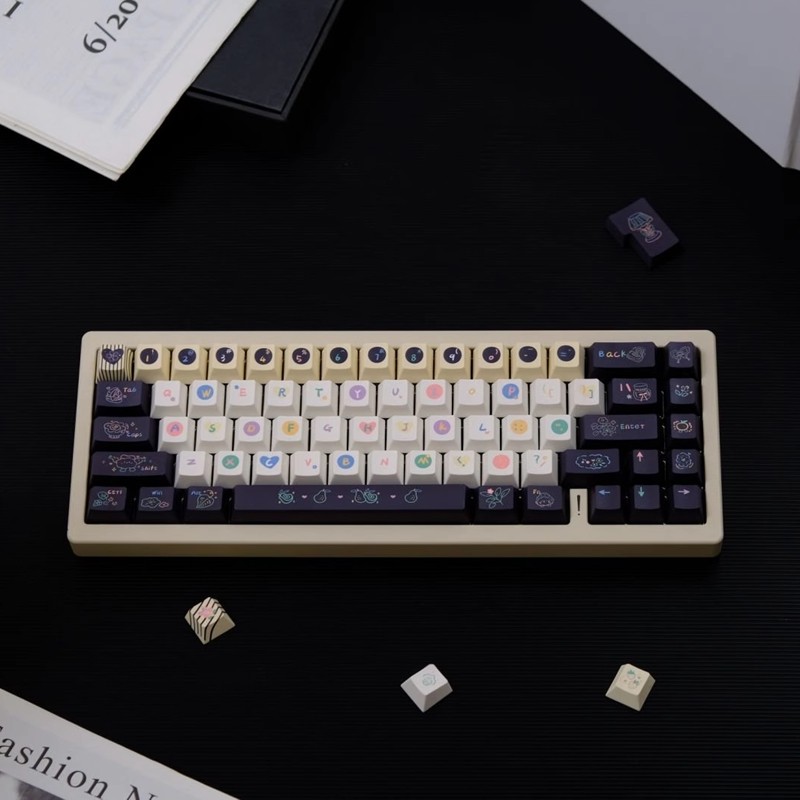 Keycap เฉพาะSweet Biscuit Keycaps 150 คีย์โปรไฟล์เชอร์รี่ PBT Dye-sub ...