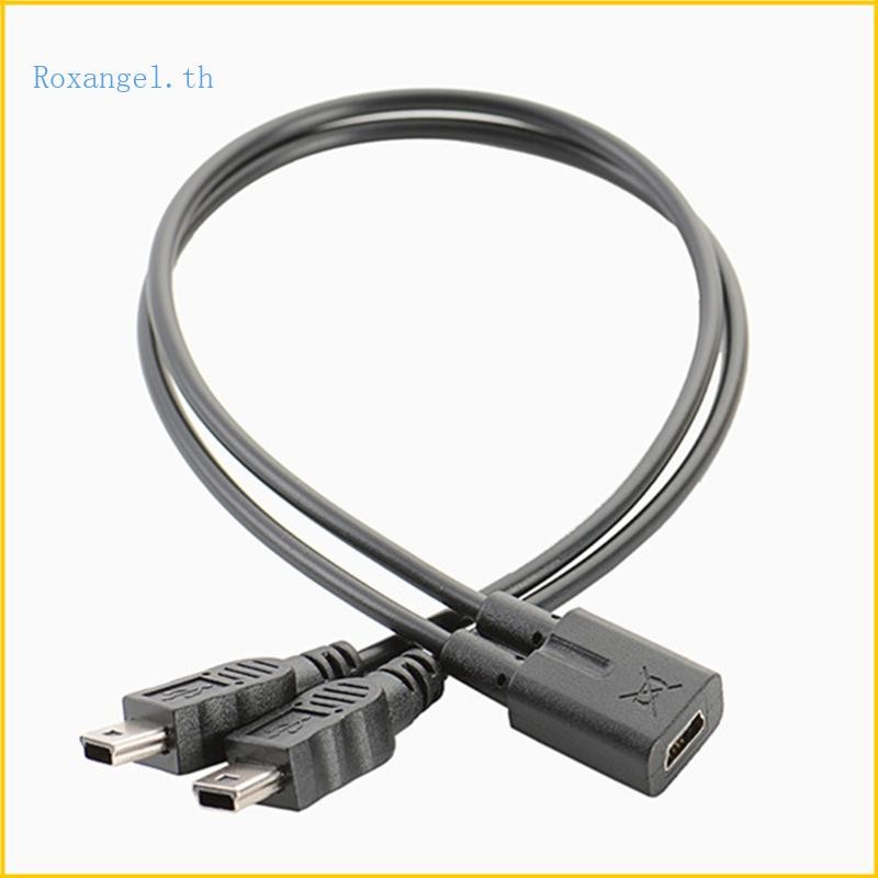 ROX USB 2 0 Mini 5-Pin ชายหญิง 1 ถึง 2 Y Splitter Cable Converter ความ ...