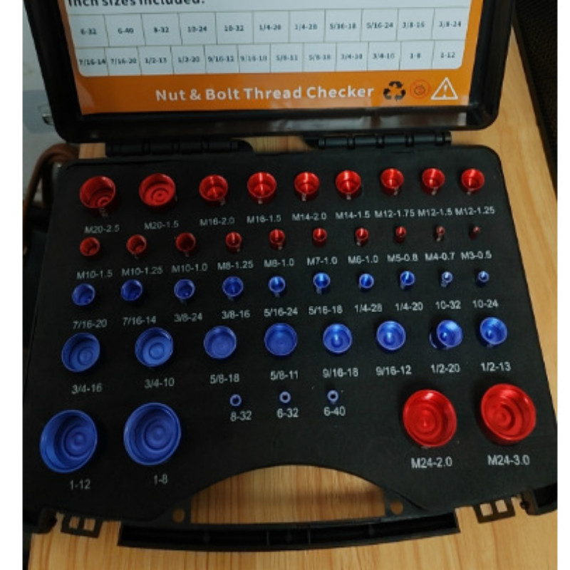 Professional Nuts และ Bolts Thread Checker แบบพกพานิ้วหรือ Metricand ...
