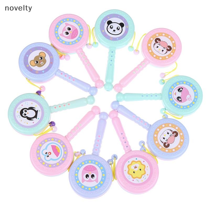 NLY 1 PC การ์ตูนสัตว์ Rattle กลอง Spin Baby Early Education Rattle ของ ...
