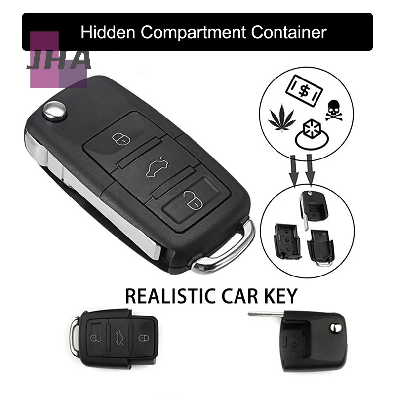 [JHA] Dummy Car Key Mini Hidden Safe Box Secret Compartment Stash Box ...