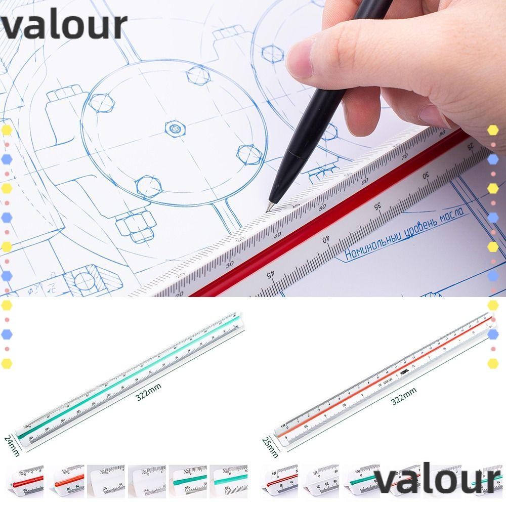 Valour Scale Ruler Design Ruler 30 ซม. เครื่องมือร่างหลายสีไม้บรรทัดทาง ...