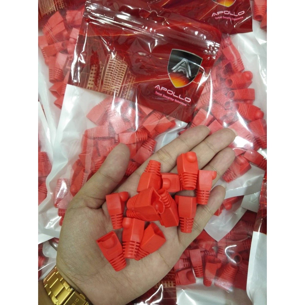 Apollo Boot RJ45 บูทหัวแลน LAN สำหรับสาย CAT5E/ CAT6 PVC เกรดดี 50ชิ้น ...