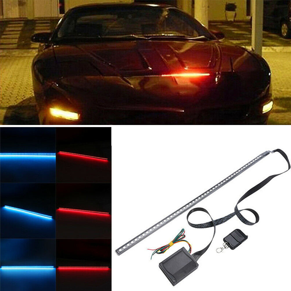 คุณภาพสูง 22 นิ้ว 48LED RGB เครื่องสแกนเนอร์รถยนต์ Knight Rider Strobe ...
