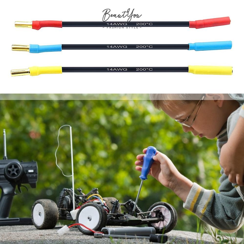 4 มม.ชาย 3.5 มม.หญิงซิลิโคนลวด 14AWG สาย 3 ชิ้น Slug Connector สาย ...