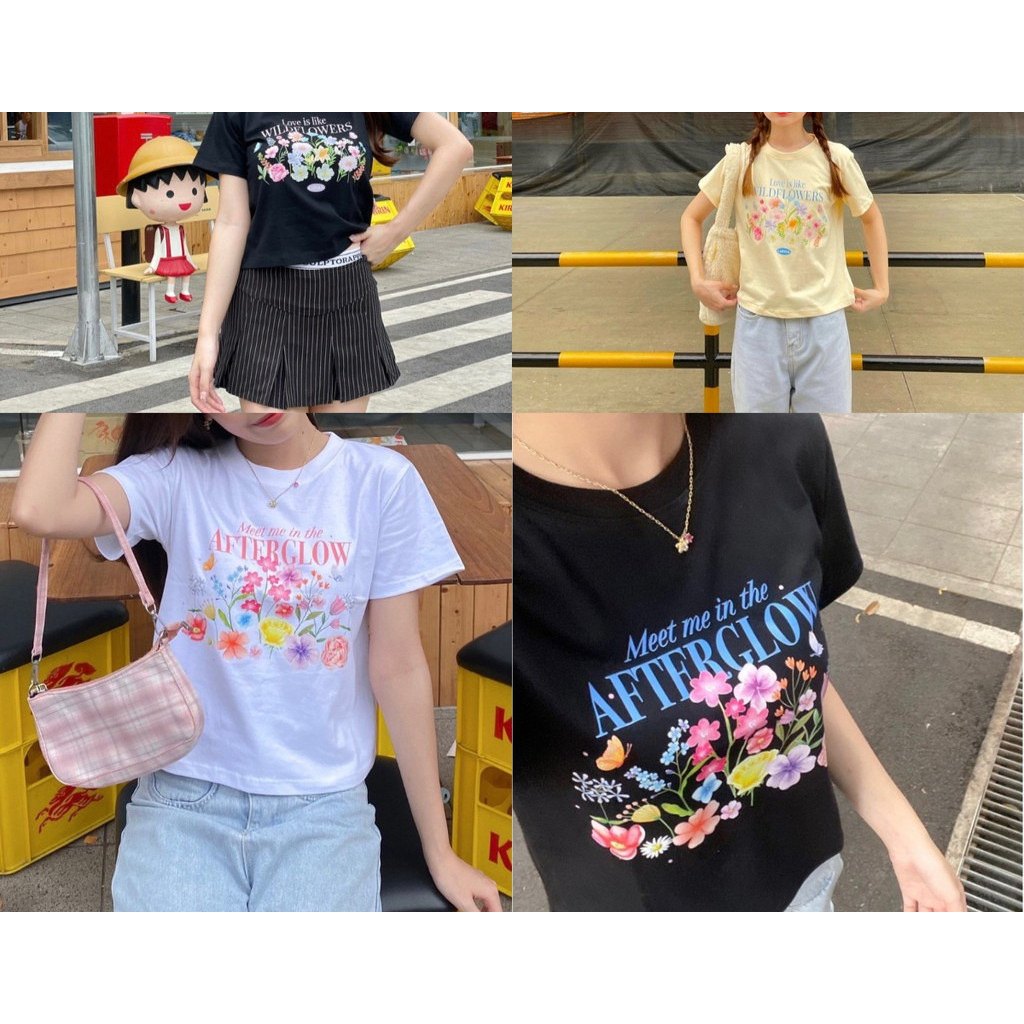 (ของพร้อมส่ง ส่งใน 24 ชั่วโมง)BOOM Shopee | “Baby Tee“ 💐รวมลายเสื้อครอป ...