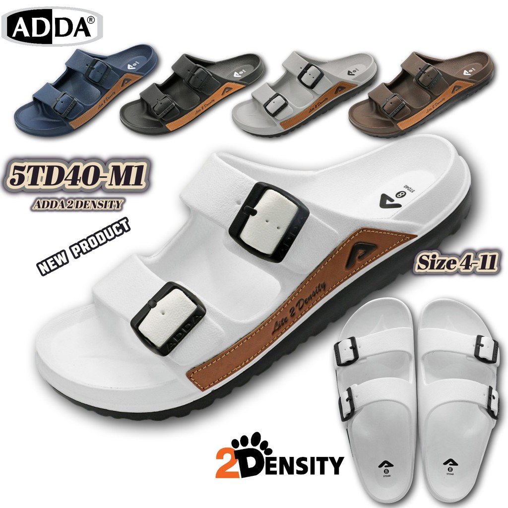ADDA 5TD40 รองเท้าแตะ ADDA 2Density สไตล์ไบเก้น | พื้นนุ่ม มีที่รองอุ้ง ...