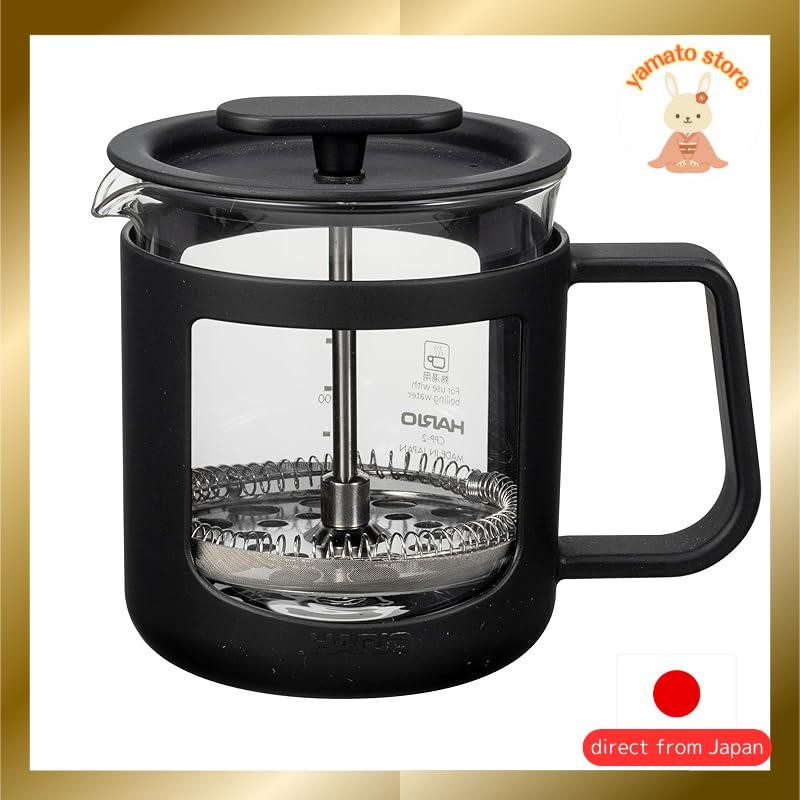 HARIO CafePress – Hitzebeständiges Glas Für Filterkaffee, 300 Ml, Schwarz