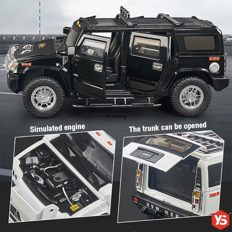 【入手困難】DIE-CAST PROMOTIONS  HUMMER2  1:18 1:18 Scale ขนาดใหญ่ HUMMER H2 Diecast รุ่นรถโลหะของเล่นรถ Diecast