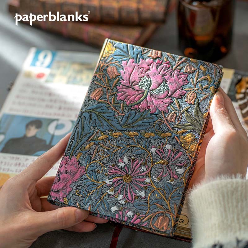 Paperblanks paperblanks โน๊ตบุ๊คอ่านสําเนา Morris Series สีชมพูสาย ...