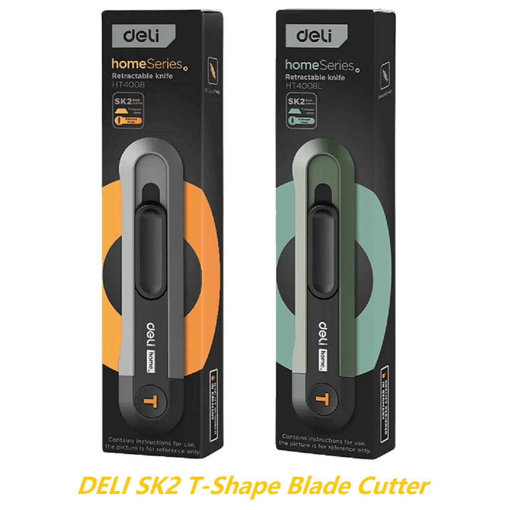 Deli SK2 135 มม. T-Shape Blade Push Cutter HT4008 (สีดํา) HT4008L (สี ...