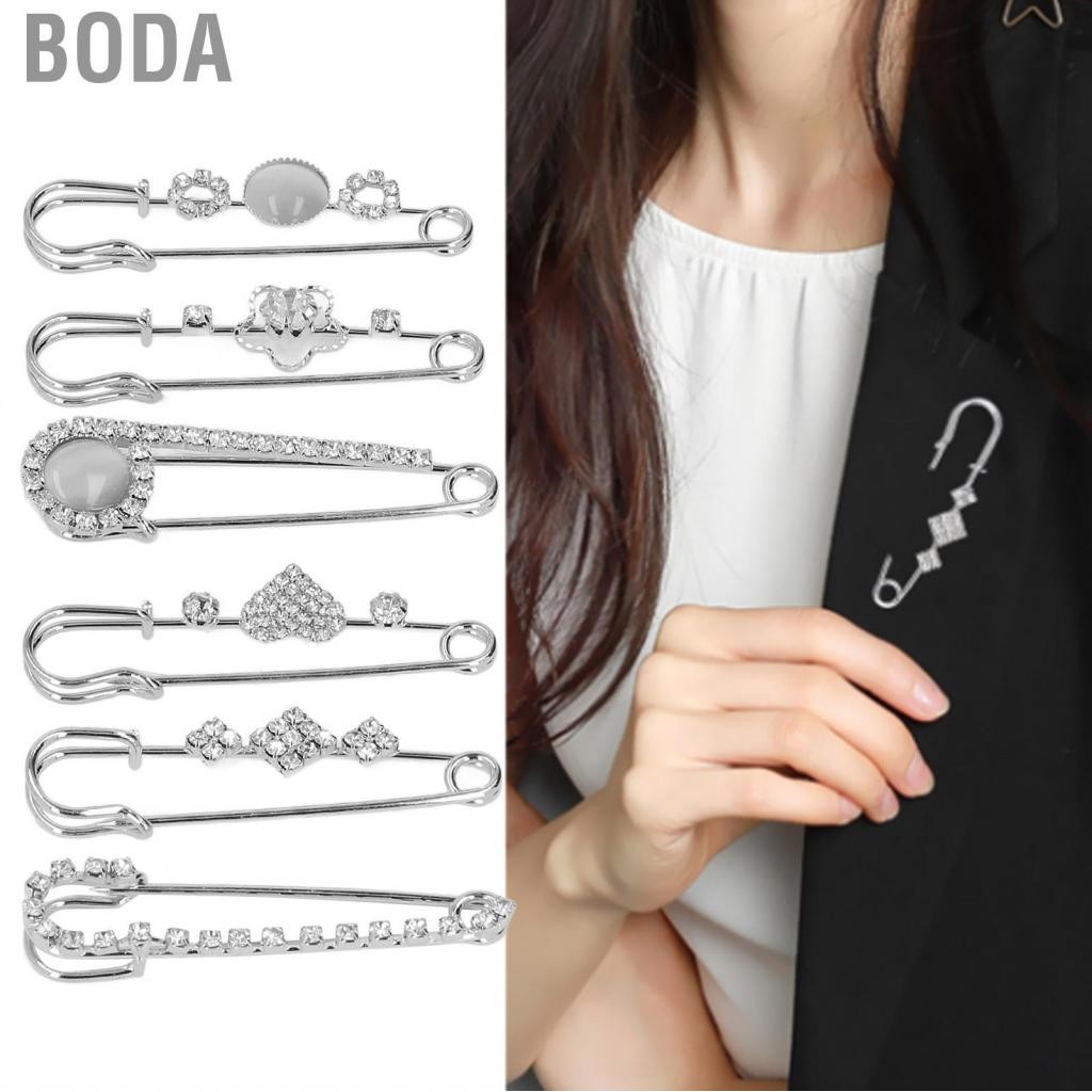 Boda 6 ชิ้นความปลอดภัยเข็มกลัด Pins ผู้หญิง Faux สำหรับเสื้อกันหนาว DGD ...