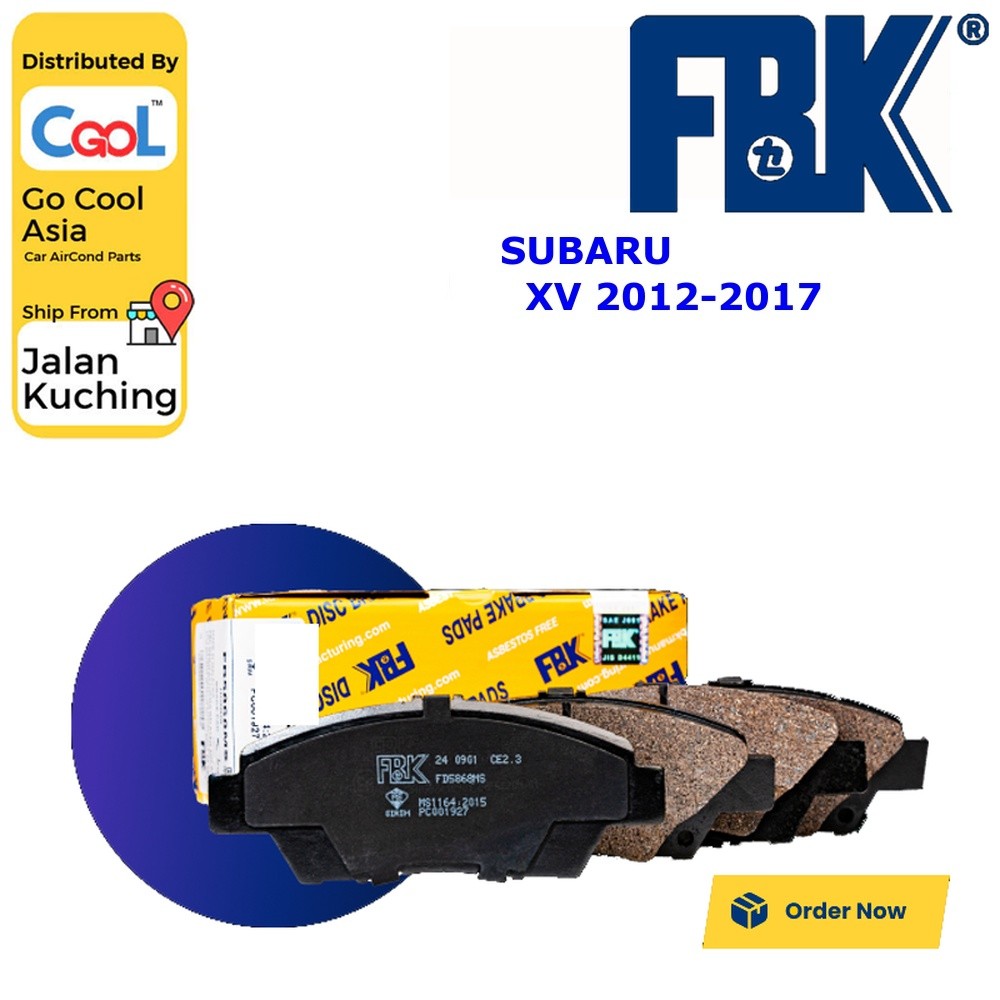 FBK SUBARU XV 2012-2017 ผ้าดิสเบรคหน้า FD7055MS | Shopee Thailand