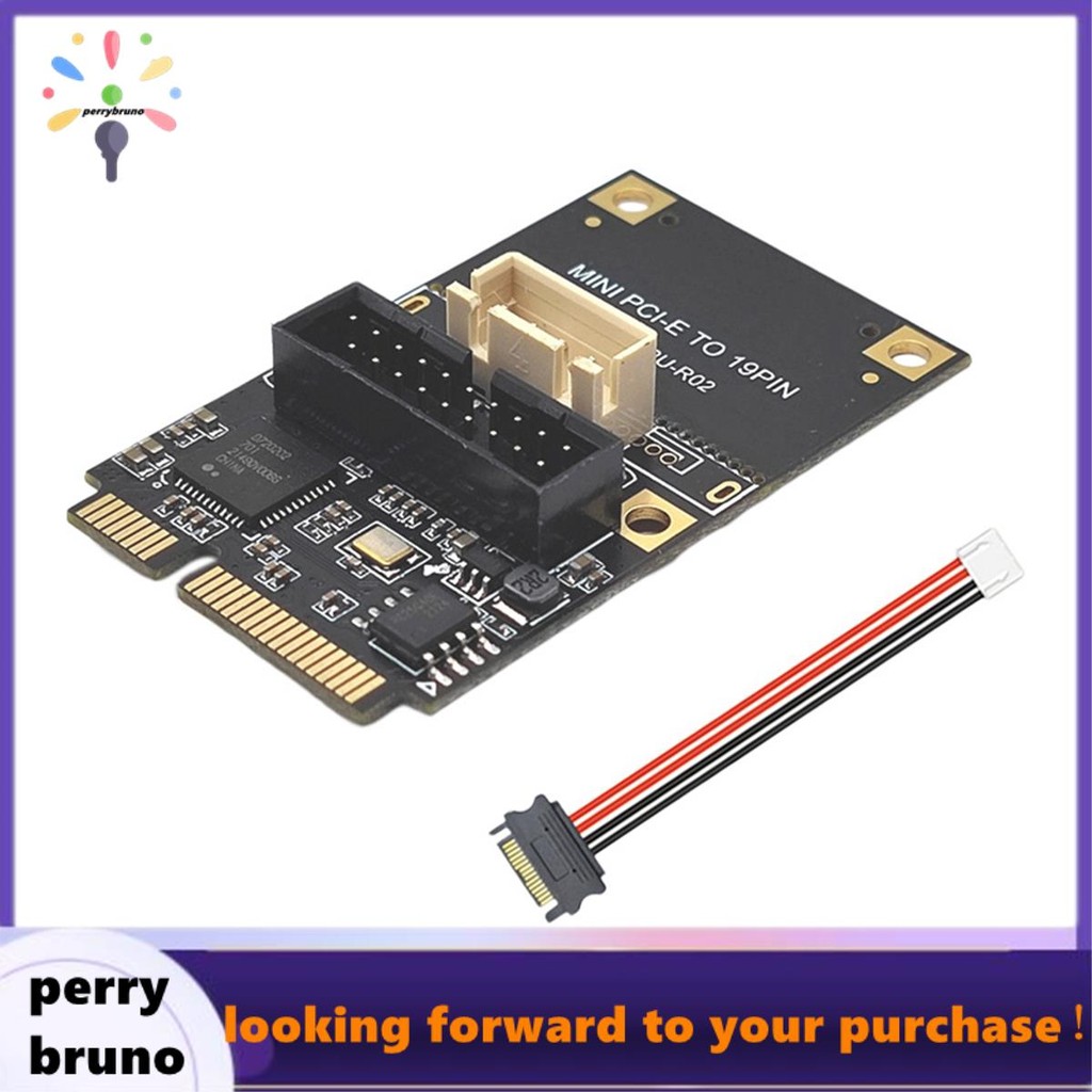 Mini PCIE ถึง 19Pin 2 พอร์ต USB3.0 อะแดปเตอร์ขยายการ์ด Riser Mini PCI ...