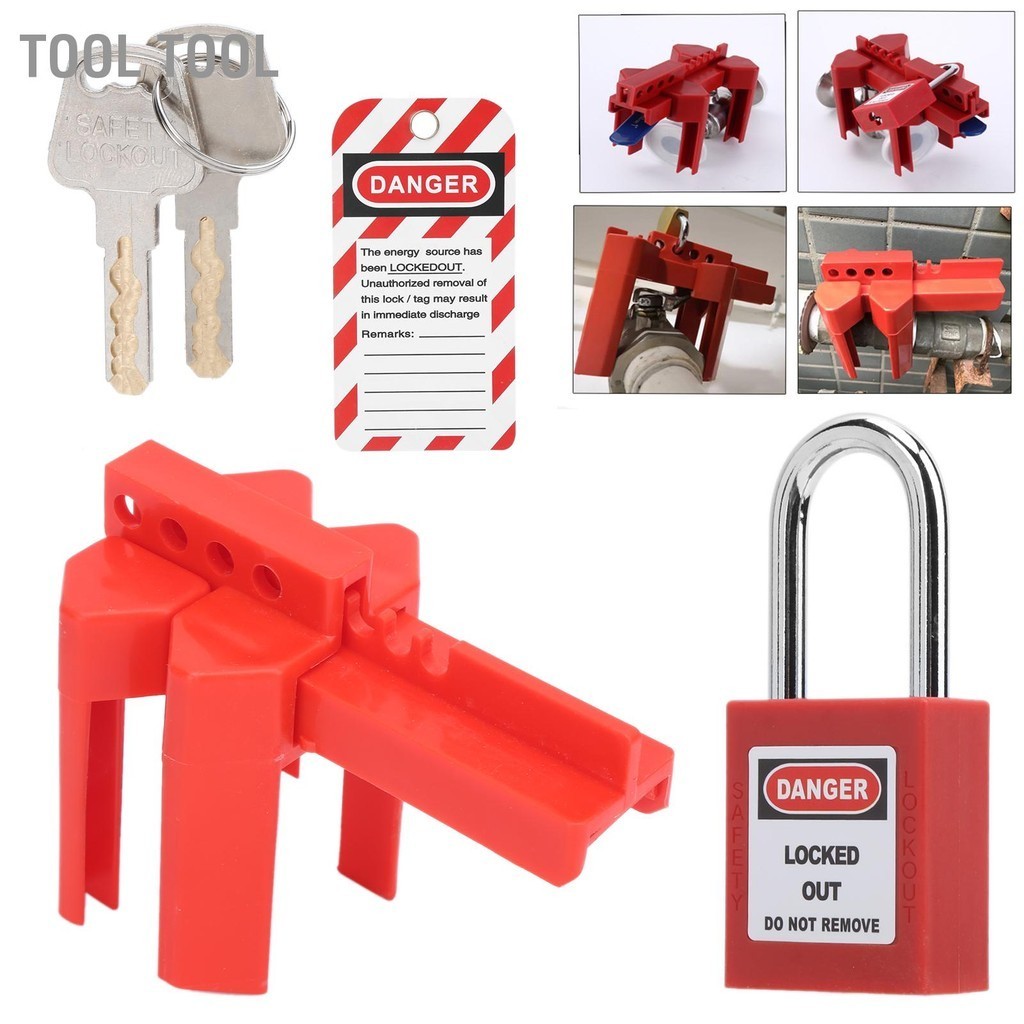 Tool ชุดล็อค Lockout Tagout ปรับได้ทนทานพร้อมกุญแจป้ายเตือนกุญแจสำหรับ ...