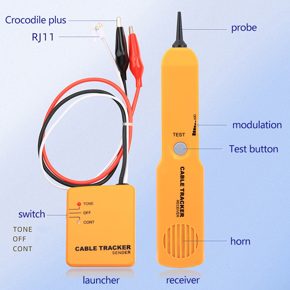 Diagnose Tone Line Finder Tracer เครือข่ายเครื่องทดสอบสายเคเบิลโทรศัพท์ ...