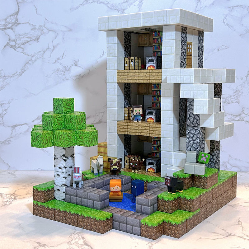 Minecraft Magnetic Cube Building Blocks ของเล่นแม่เหล็กประกอบอาคาร ...