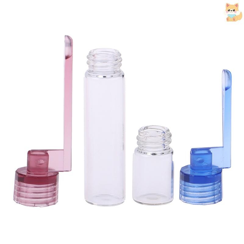 [VI] 36 มม./67 มม.ขวดแก้ว Snuff Snorter Pill Box Case แบบพกพา Sniffer ...