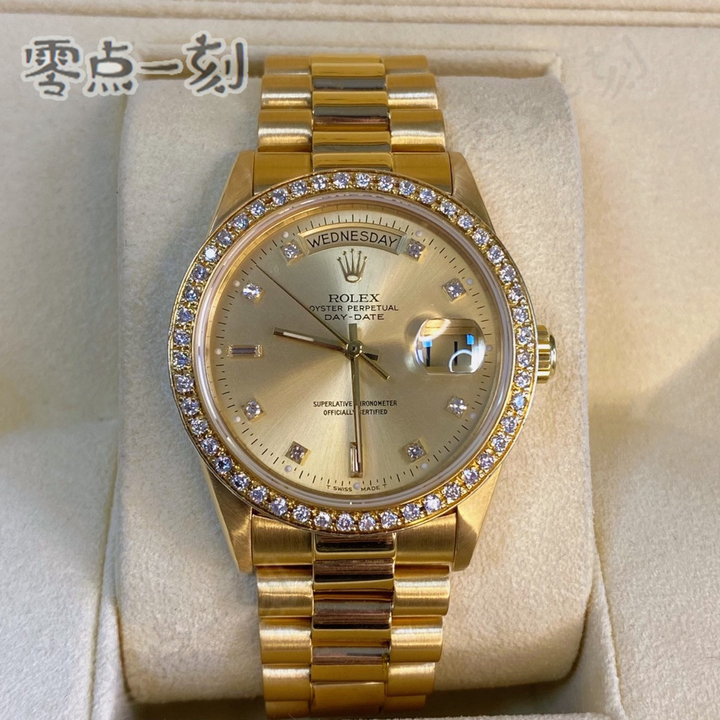 Rolex Rolex Sunday Calendar 18K Gold นาฬิกากลไกอัตโนมัติชาย 18038 ...