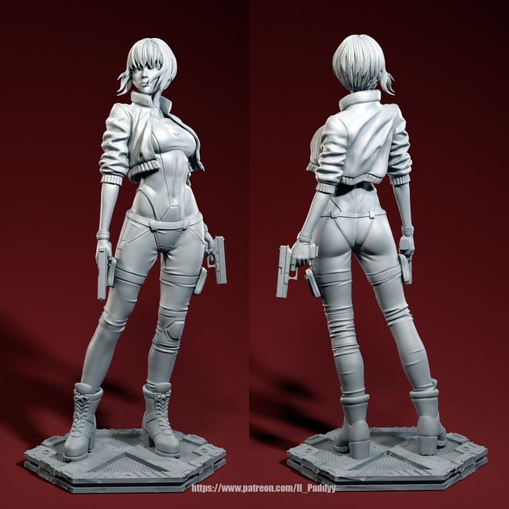 GK ฟิล์มสีขาว Kusanagi Motoko Ghost in the Shell รูปรุ่นการพิมพ์ฟิล์มสี ...