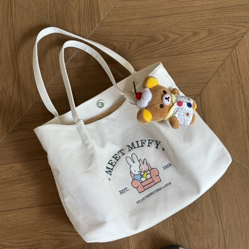Miffy Rabbit.Canvas กระเป๋าสะพายไหล่แฟชั่น จุเยอะ ขนาดใหญ่ | Shopee ...