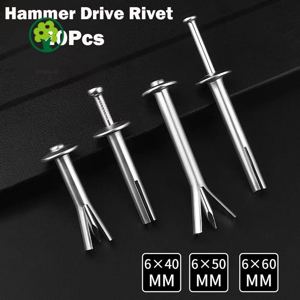 ZILUOLAN ค้อนไดรฟ์ Rivet, M6 Knock Type Rivet Assortment Kit, เหล็ก ...