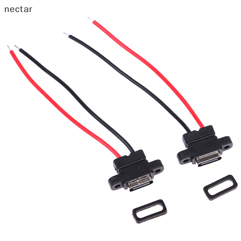 Tar 2 ชิ้น USB 3.1 Connector Type-C 2Pin SMD SMT ซ็อกเก็ตหญิงพอร์ตชาร์จ ...