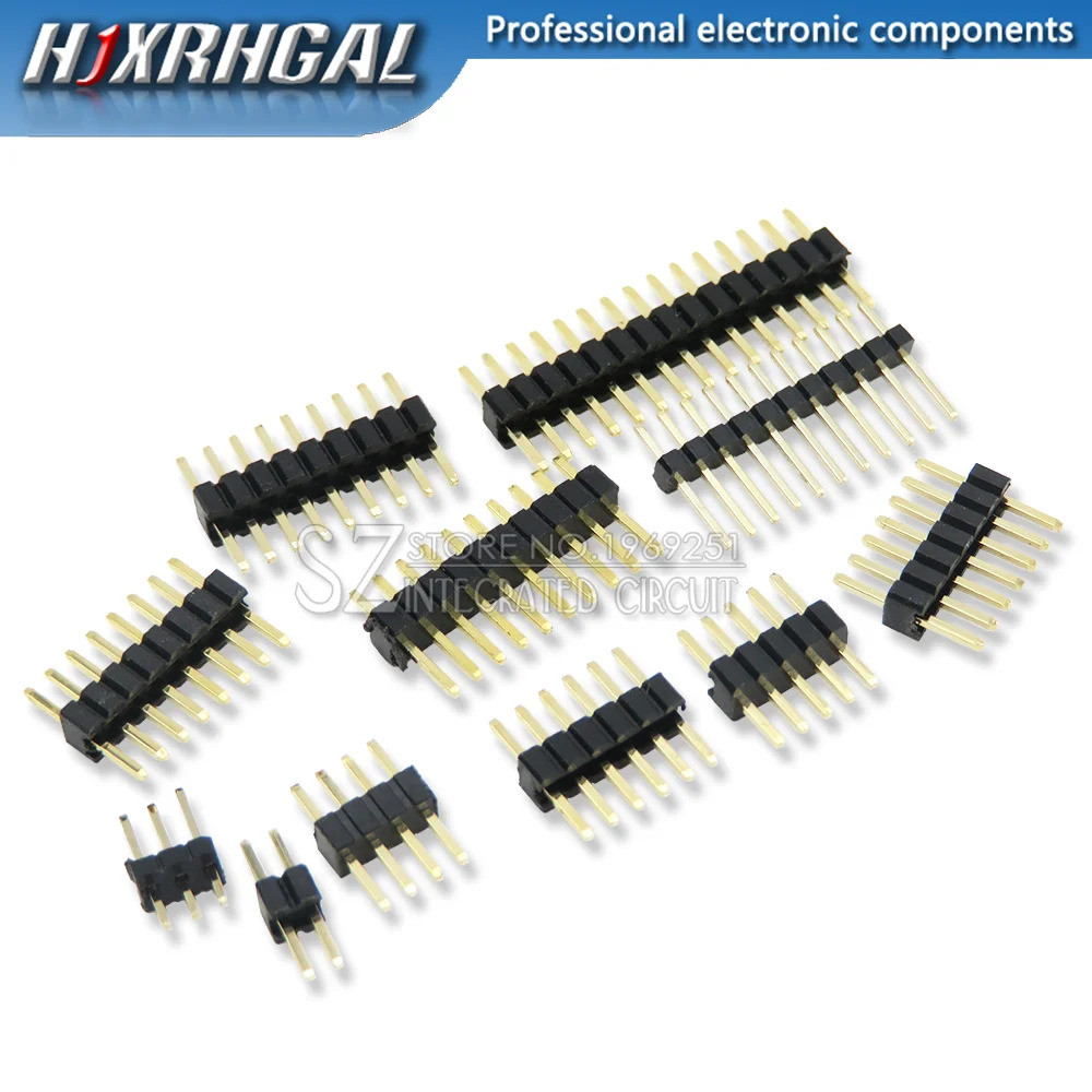 1.27 มม.1.27 Pin Header แถวเดียวชาย Breakaway บอร์ด PCB Connector ...