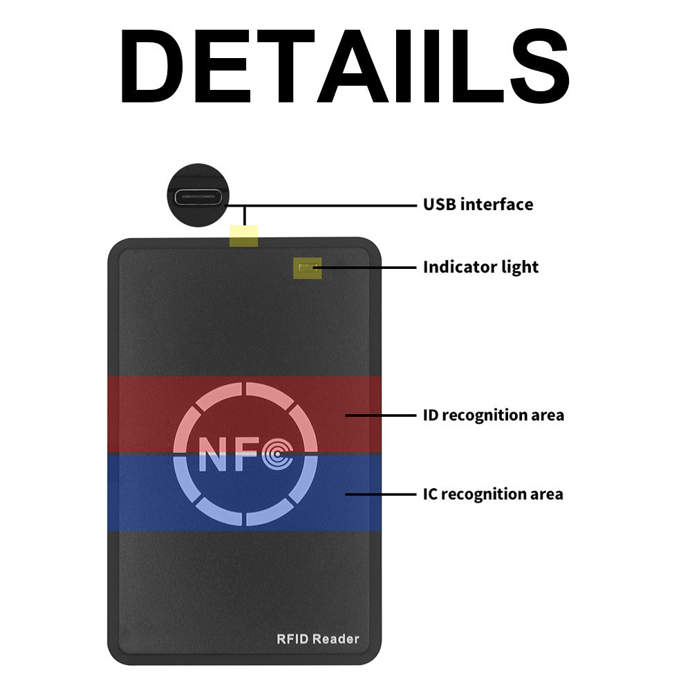 Rfid Reader Writer 13.56MHz/125KHZ/250KHz NFC Tag Replicator RFID ...