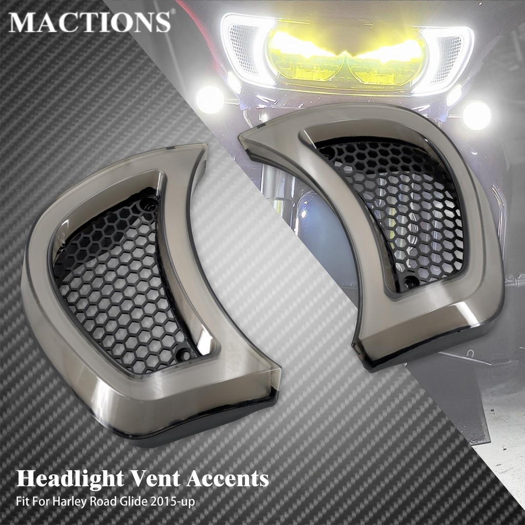 Faro LED Per Harley Road Glide 2015-2023 - Con Indicatore Di Direzione - Lente Fumosa - HDBUBALUS - Foto 7
