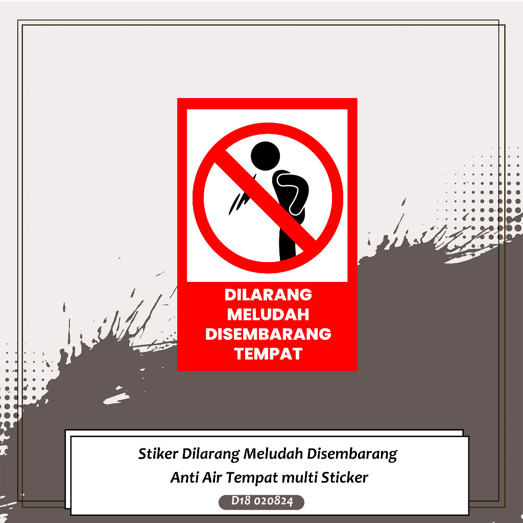 No Spitting Stickers Any Waterproof multi Sticker Place | Shopee Thailand
