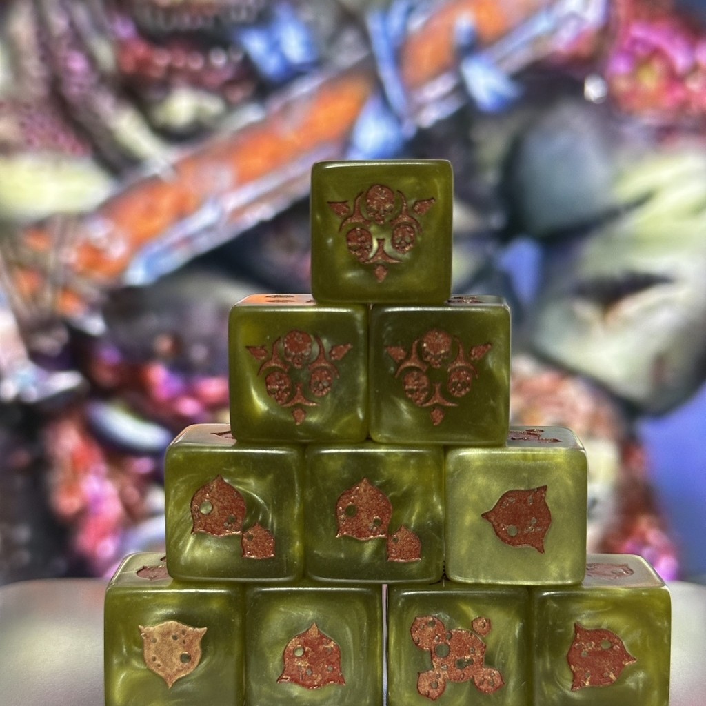 Spot Goods#Dice Warhammer with Red Rust Effect and Pustule ...