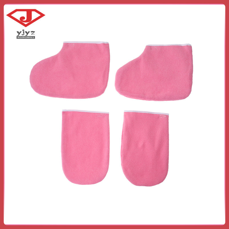 2 คู่ถุงมือสําหรับเล็บ Boot Work Booties ผ้าฝ้าย Pave Wax Mitts การเก็บ ...