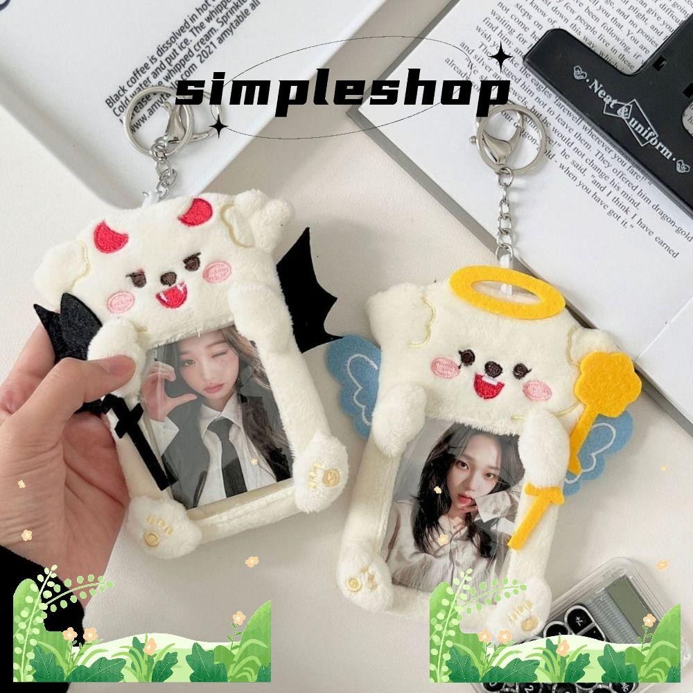ผู้ถือภาพ SIMPLE, ปลอกการ์ด Plush Visual, จี้การ์ตูน Angel/Demon พร้อม ...