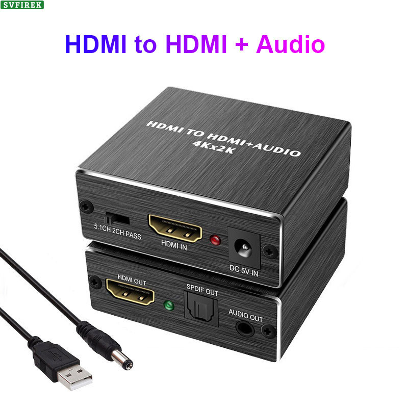 HDMI Audio Splitter 4K HDMI Audio Extractor สเตอริโอแปลง HDMI to HDMI ...