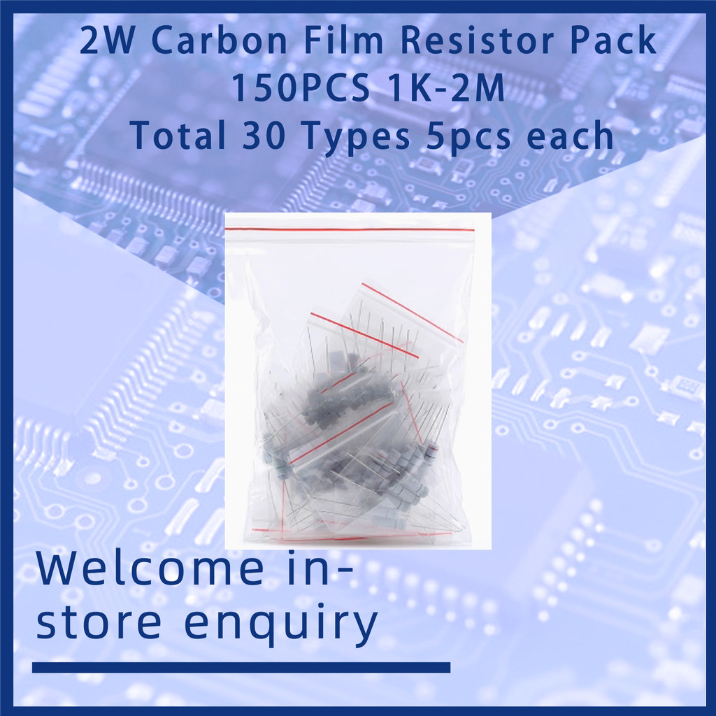 2w Carbon Film Resistor Pack 150PCS 1K-2M รวม 30 ประเภท 5 ชิ้นแต่ละชิ้น ...