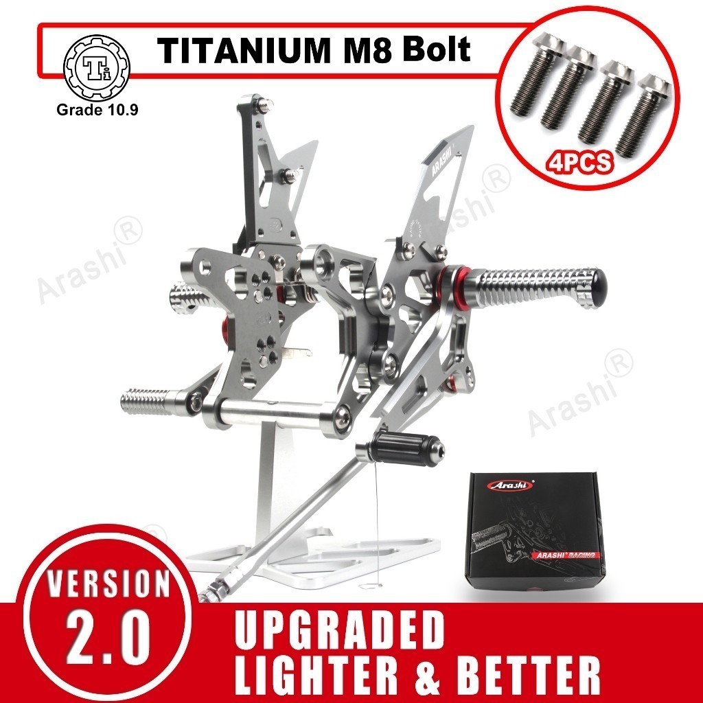 グッズ Woodcraft Rearset Kit Kawasaki ZX6R / ZX636 2019-2026 - Cycle Gear