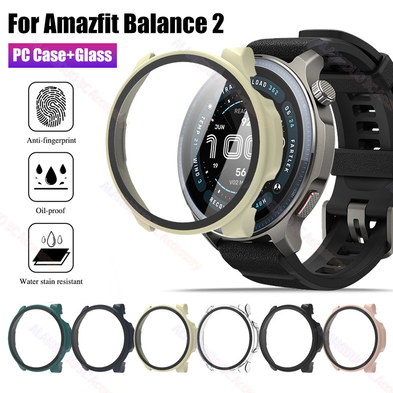 Amazfit Balance 2 Case PC Full Cover + กระจกนิรภัย Hard Case สําหรับ ...