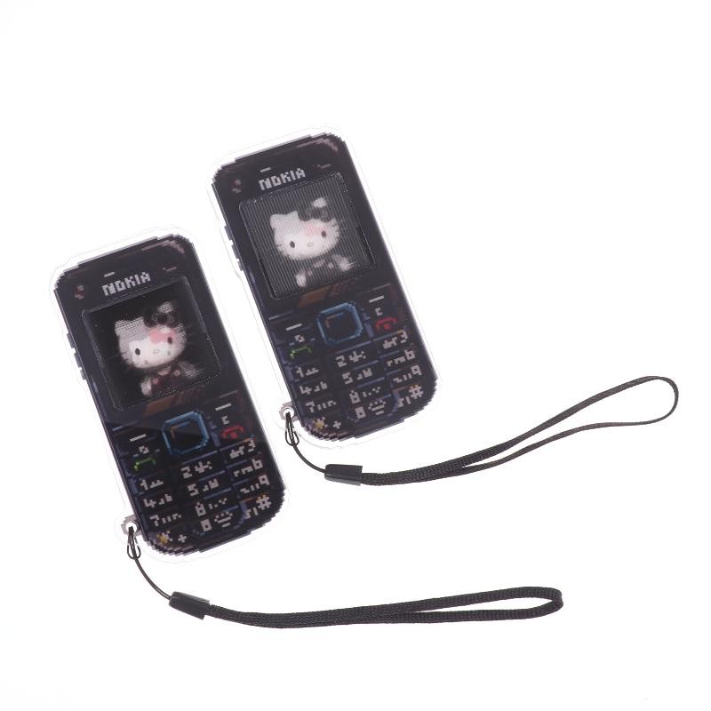 SETH Hello Kitty ตะแกรงโทรศัพท์มือถือการ์ด Charm จี้สไตล์ Showa ...