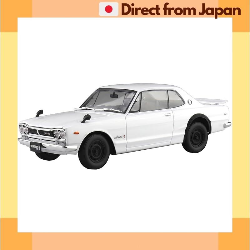 Aoshima Bunka Kyozai 09-SP2 The Snap Kit Series Nissan Skyline 2000GT-R Custom Wheel, bianco, modello in plastica con codice colore